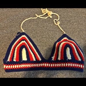 Urban outfitters knitted bikini top.